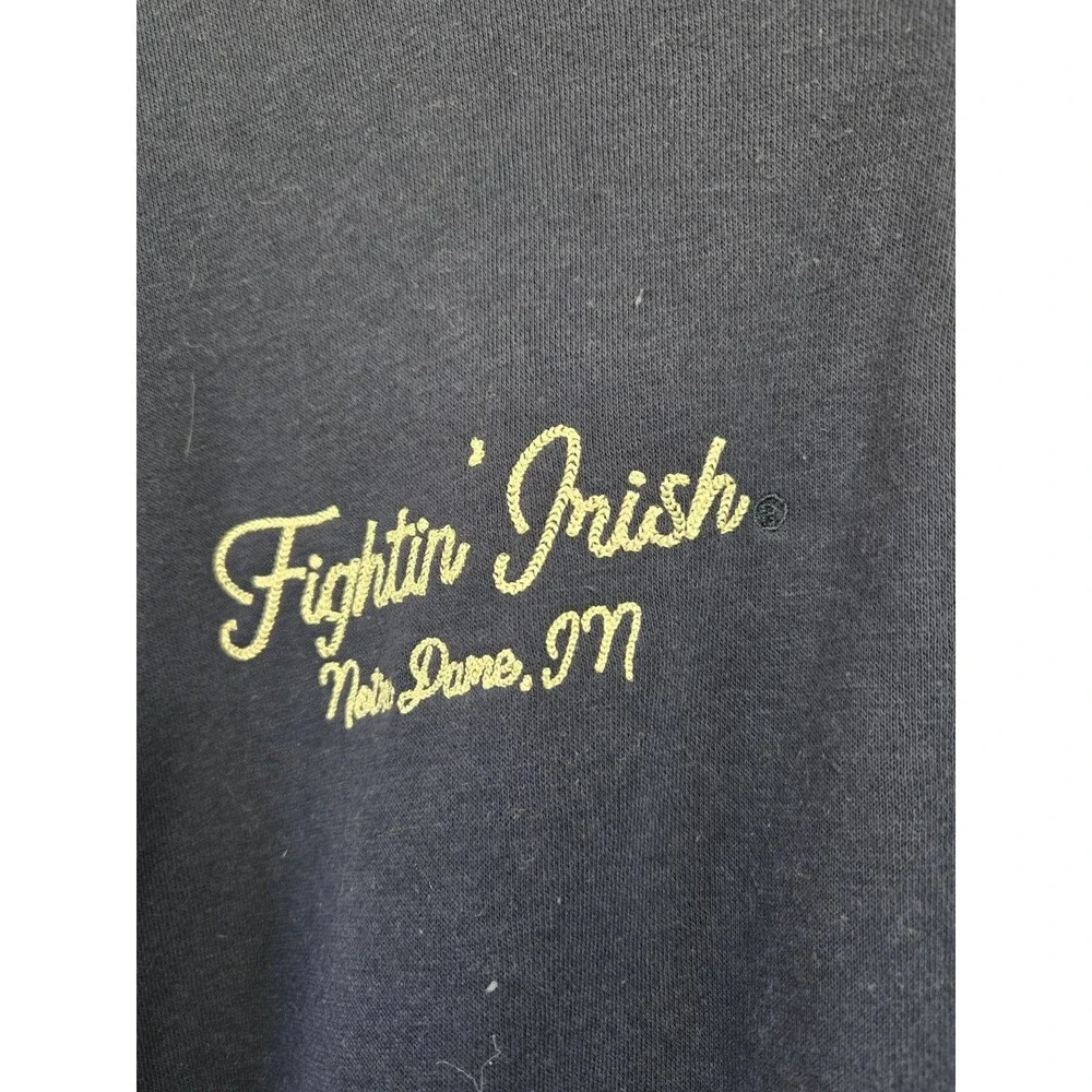 Notre Dame Jacket Mens XL Blue Colosseum Retro Fighting Irish Varsity Letterman - Picture 5 of 9
